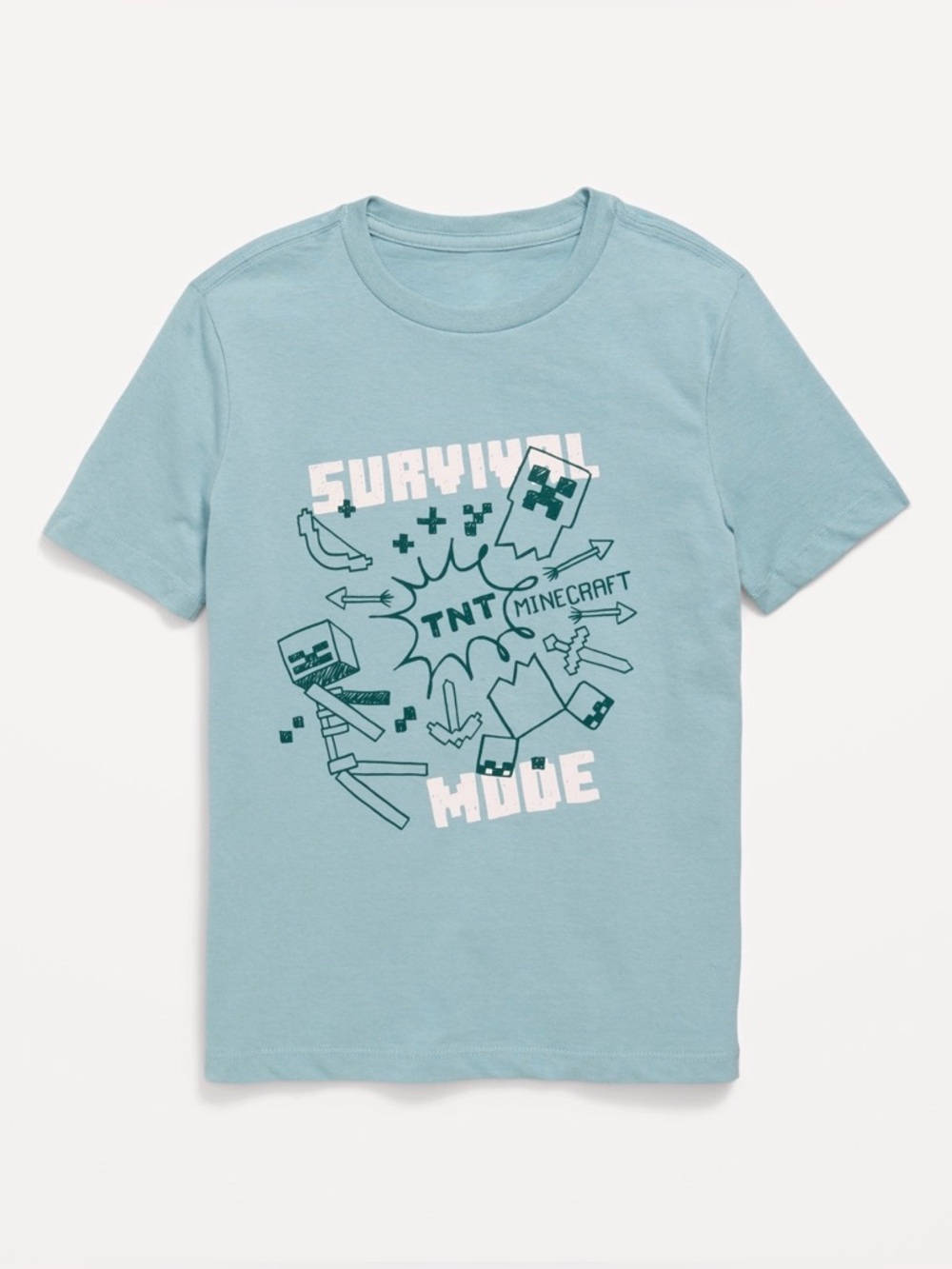 Old Navy Minecraft Gender Neutral Graphic Tee For Kids Small BNWT